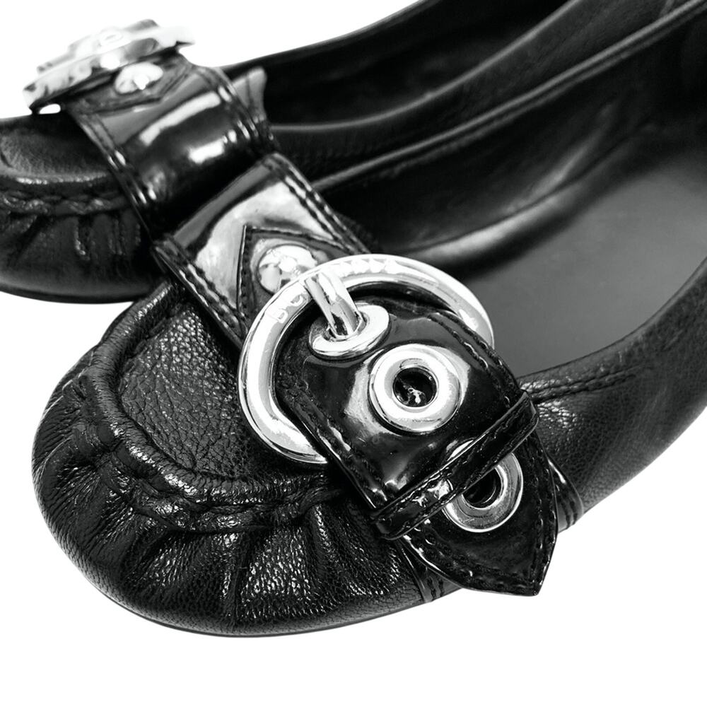 BCBGIRLS BCBG Black Flat Loafers Shoes Leather 6.5 - Picture 9 of 16